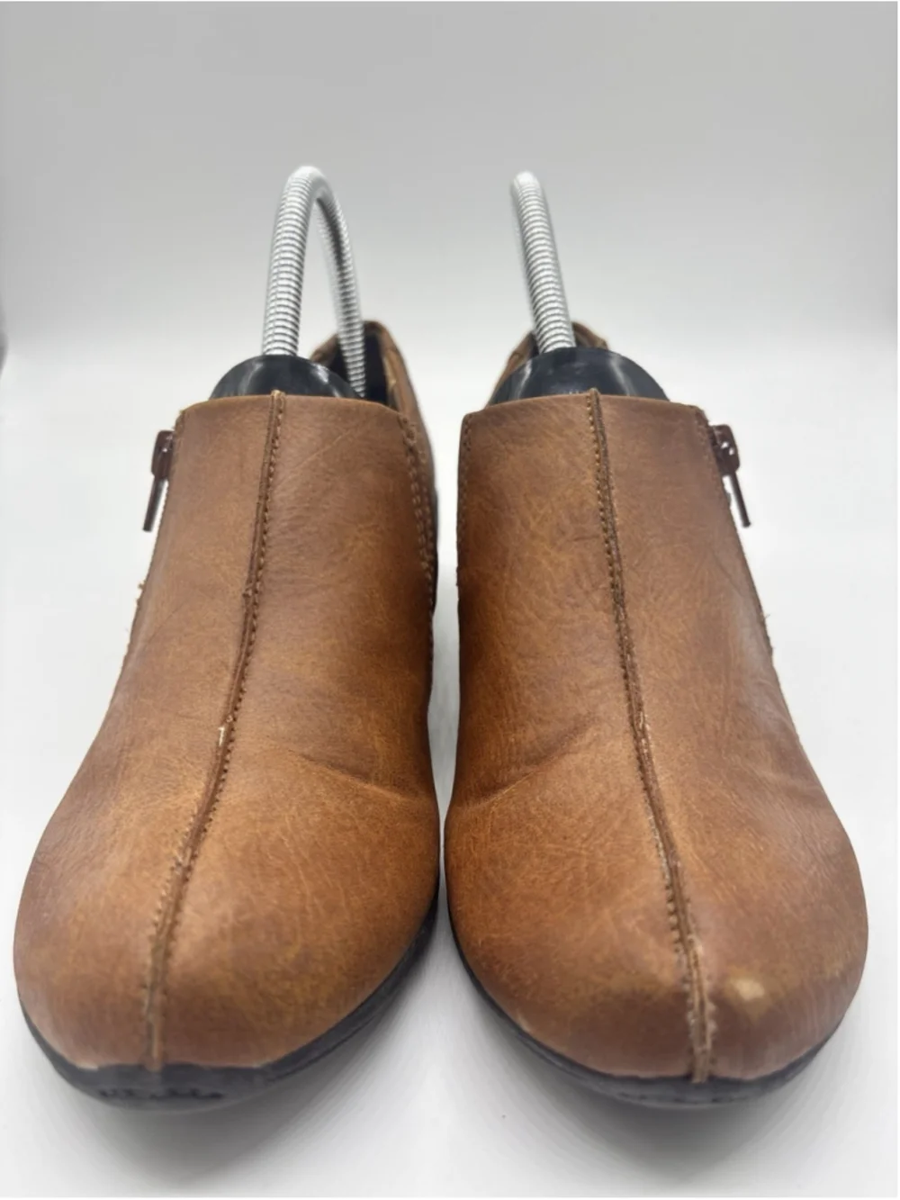 Naturalizer Comfort Brown Faux Leather Low Boot Shoe Sz 7.5 M Women Minimalist